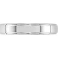thumbnail image 3 of 14K White Gold 14Kw 4mm Flat With Step Edge Band Size 12.5 Made In United States wfle040-12.5, 3 of 5