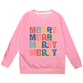 thumbnail image 4 of MIASHUI Chandail en Molleton pour Filles Imprimé Lettre Col Rond Décontracté à Capuche, Rose, 4-5 Ans, 4 of 5
