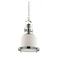 thumbnail image 1 of Artcraft AC10241CH Victoriaville Pendants 12in Chrome White Opal Glass & Metal, 1 of 2