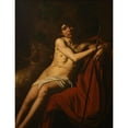 thumbnail image 2 of Caravaggio 12x14 Gold Ornate Wood Frame and Double Matted Museum Art Print Titled - Saint John the Baptist (1609-1610), 2 of 4