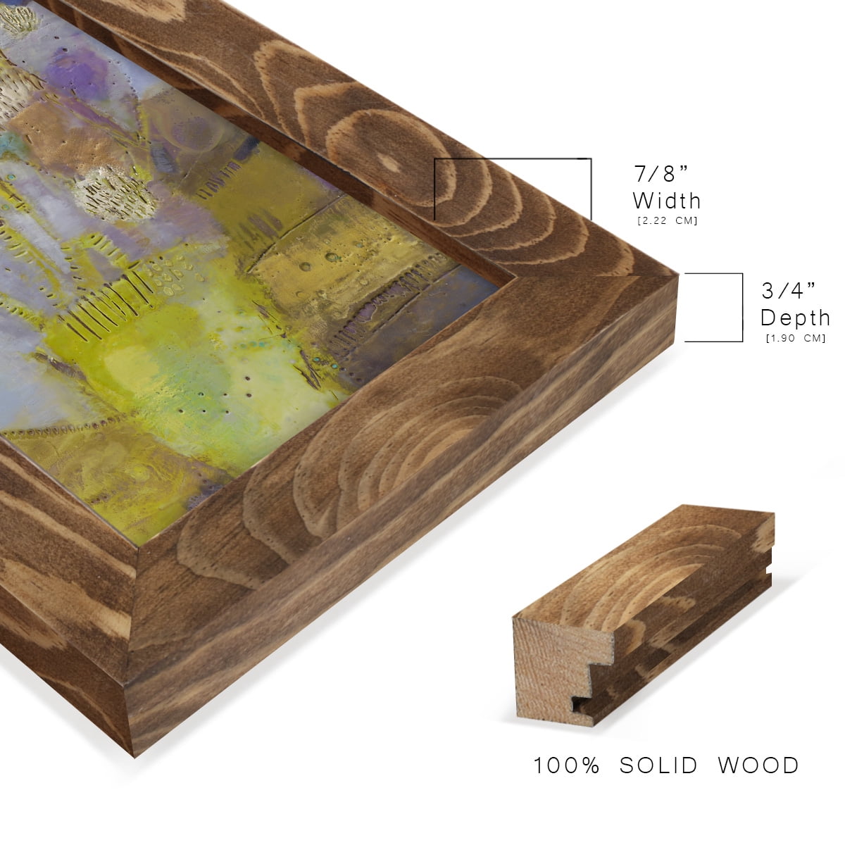 Blumen II -Framed Print w/glass-Walnut