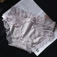 thumbnail image 2 of Posijego Satin Underwear for Women Breathable Lace Bikini Hipster Underpants No Show Comfort Women's Panties, 2 of 7