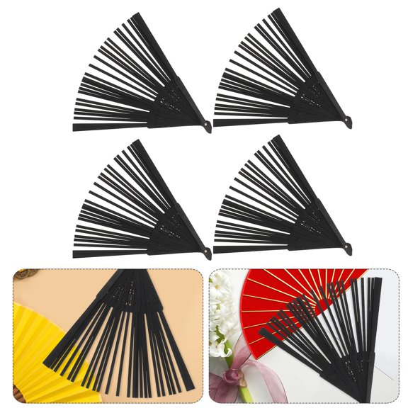 SEWCHICS Sturdy Hand Fan Frame Black Easy Assembly Design 4Pcs
