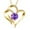B, variant on YYKihy Female Twelve Months Heart Shape Letters Pendant Silver Love Zircon Necklace Birthstone Pendant Necklace