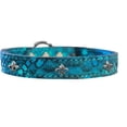 thumbnail image 2 of Silver Fleur De Lis Widget Dragon Skin Genuine Leather Dog Collar, 2 of 3