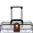 thumbnail image 5 of Naloa Red Skull Spider Luggage Tag for Suitcase Leather Baggage Tag with Stainless Steel Loop Privacy Cover for Women Men Girls-1, 5 of 5