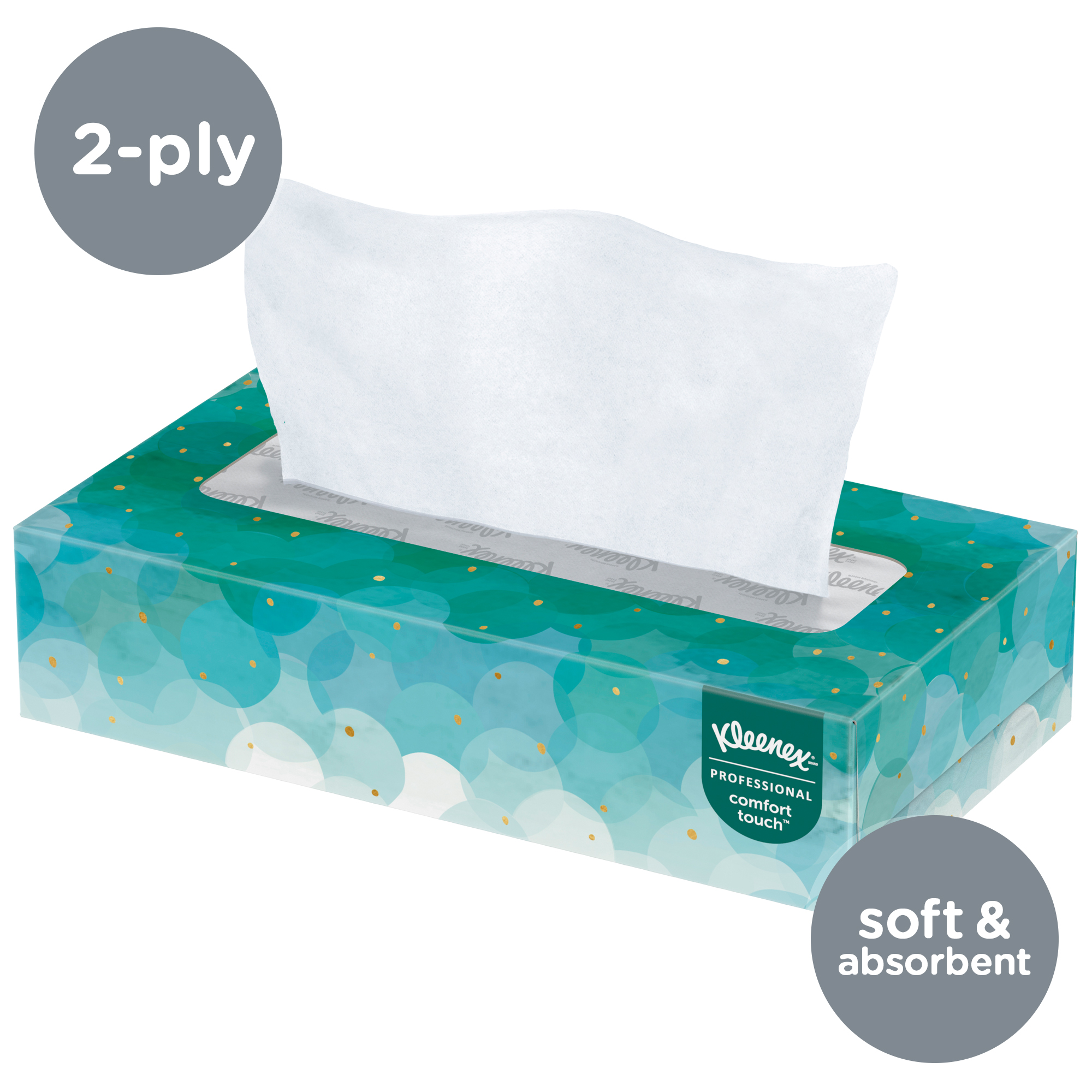 Kleenex White Facial Tissue, 2-Ply, White, 100 Sheets/Box, 10 Boxes/Bundle, 6 Bundles/Carton -KCC13216 - image 3 of 6