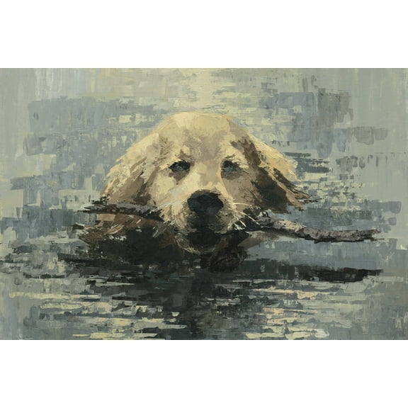 Marmont Hill Obedient Dog Canvas Wall Art