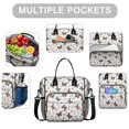 thumbnail image 2 of Butterfly and Flower Orange Pattern Insulated Leakproof Lunch Box for Women, Large Lunch Bag for Tween Teen Adult, Loncheras Para Mujer for Work Beach Travel Picnic Camping, 2 of 6