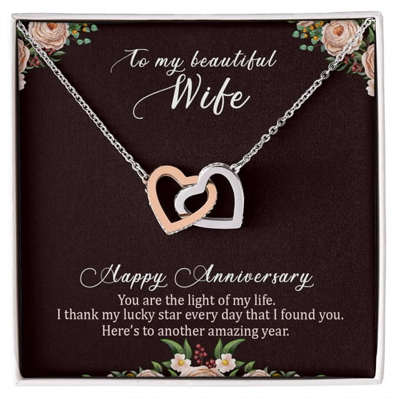 To My Wife Happy Anniversary Inseparable Necklace