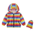 thumbnail image 4 of Afuyipoi Boys Girls Print Zip Up Hooded Lightweight Windbreaker Jacket Outdoor Travel Packable Size 3-12 Multicolor Size 10, 4 of 9