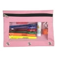 thumbnail image 4 of 100 Pack of Bulk Wholesale 3 Ring Binder Clear Window Zippered Pencil Cases for Pens, Pencils, Markers, Scissors, Sharpeners, Erasers, Students and Classrooms in Pink, Light Pink, Magenta & Blue, 4 of 5