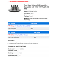 thumbnail image 2 of Front Brake Rotor and Hub Assembly - Compatible with 1995 - 1997 Ford F-350 RWD 1996, 2 of 2