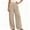 Beige, variant on Cotton Linen Pocketed Straight Leg Casual Long Pants For Women Summer High Waisted Comfortable Relaxed Fit Everyday Office Beach Vacation Style Effortless Chic