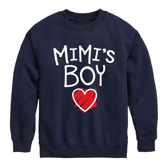 Instant Message - Mimis Boy - Toddler And Youth Crewneck Fleece Sweatshirt