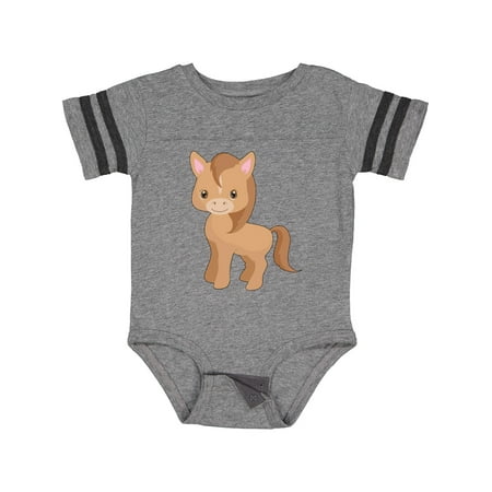 

Inktastic Cute Brown Pony Gift Baby Boy or Baby Girl Bodysuit