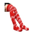 thumbnail image 2 of FOCUSNORM Women Juniors Christmas Knitted Socks, Cartoon Patterns Stocking Long Tube Socks, 2 of 5