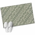 thumbnail image 6 of Green Floral Bathroom Rug Washable 2x3 Entryway Rug Non Slip Spring Flowers Pattern Botanical Vintage Front Door Mat Low Pile Indoor Doormat Throw Floor Carpet for Kitchen Bedroom Entrance, 6 of 8