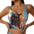 thumbnail image 2 of Lsque Colorful Cloud Shepherd Dog Printed Women'S Sports Bra, Compression, Moisture Wicking, High-Impact Sports Bra For Women,Supportive sports bra-Large, 2 of 9