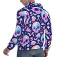thumbnail image 6 of Naloa crystal Skull mushroom Men's Casual Hooded Collar Drawstring Hoodies Pullover Sweatshirts Casual Long Sleeve Shirts-Medium, 6 of 7