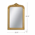 thumbnail image 6 of 23.5x37.5" Decorative Arched Wall Mirror With Ornate Gold Crest Design, 6 of 6
