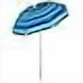 thumbnail image 2 of Bayside21 6.5ft Outdoor Beach Umbrella with Tilt,Sand Anchor and UV50+ Sun Protection, Lightweight & Portable, Perfect for Beach, Camping, Sports, Pool,Gardens and Balcony,CH-1503 Blue Multi Stripe, 2 of 5