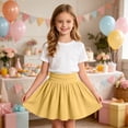 thumbnail image 5 of Jinhomg Girls' Tennis Skirt with Built-in Shorts Kids Pleated Athletic Skort Elastic Waist Ribbed Underneath for Girls 5-16 Years School Sports, 5 of 7