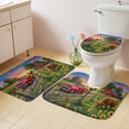 thumbnail image 4 of Farm Landscape Bathroom Rugs Set Sunflower Field Cows Cocks American Pastoral Non Slip Absorbent Soft Bath Mats 3 Piece Set with Bathroom Rug, U-Shaped Floor Mat, Toilet Seat Cover Large Size, 4 of 9