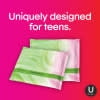 thumbnail image 6 of U by Kotex Teen Ultra Thin Feminine Pads with Wings, Extra Absorbency, Unscented, 42 Count, 6 of 9