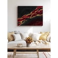 thumbnail image 4 of Red Marble Wall Art for Living Room,Canvas Picture Wall Decor for Bathroom Bedroom,Gold Abstract Vintage Modern Ombre Art Painting Artwork for Office Kitchen Hallway Dining Room Home Decor 12"x16", 4 of 8