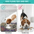 thumbnail image 4 of Boho Retro Floral Pet Feeding Mat-Abstract Art Pattern Absorbent Pet Placemat for Food and Water Bowl, with Waterproof Rubber Backing, Quick Dry Water Dispenser Mat for Dog and Cat (12"x20"), 4 of 7