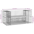 thumbnail image 4 of vidaXL Garden Bench Gabion Design 143x71x65.5 cm Solid Wood Pine, 4 of 5