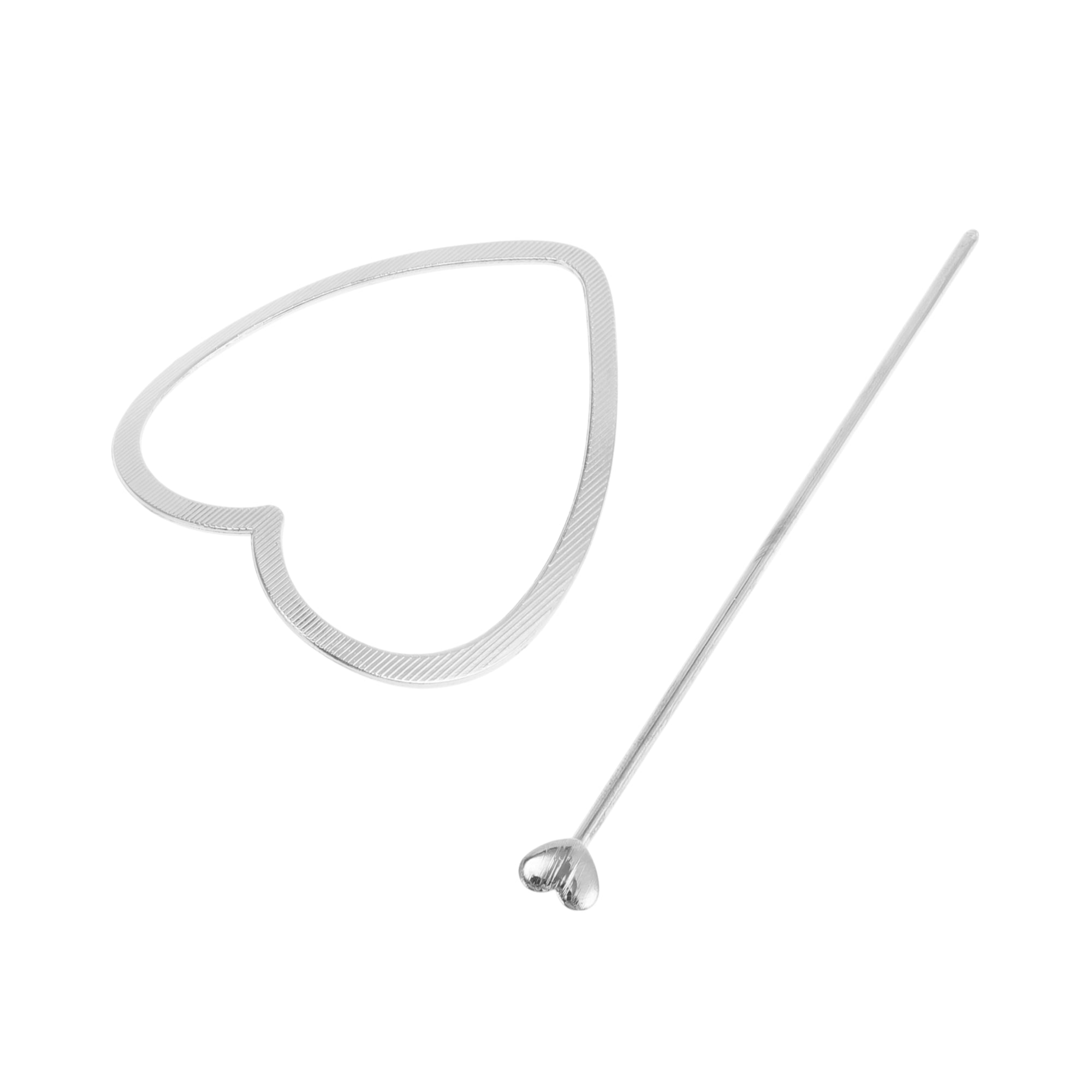 Unique Bargains Comfortable No Slip Semicircle Hair Chopstick for Women 1 Pc Silver Tone