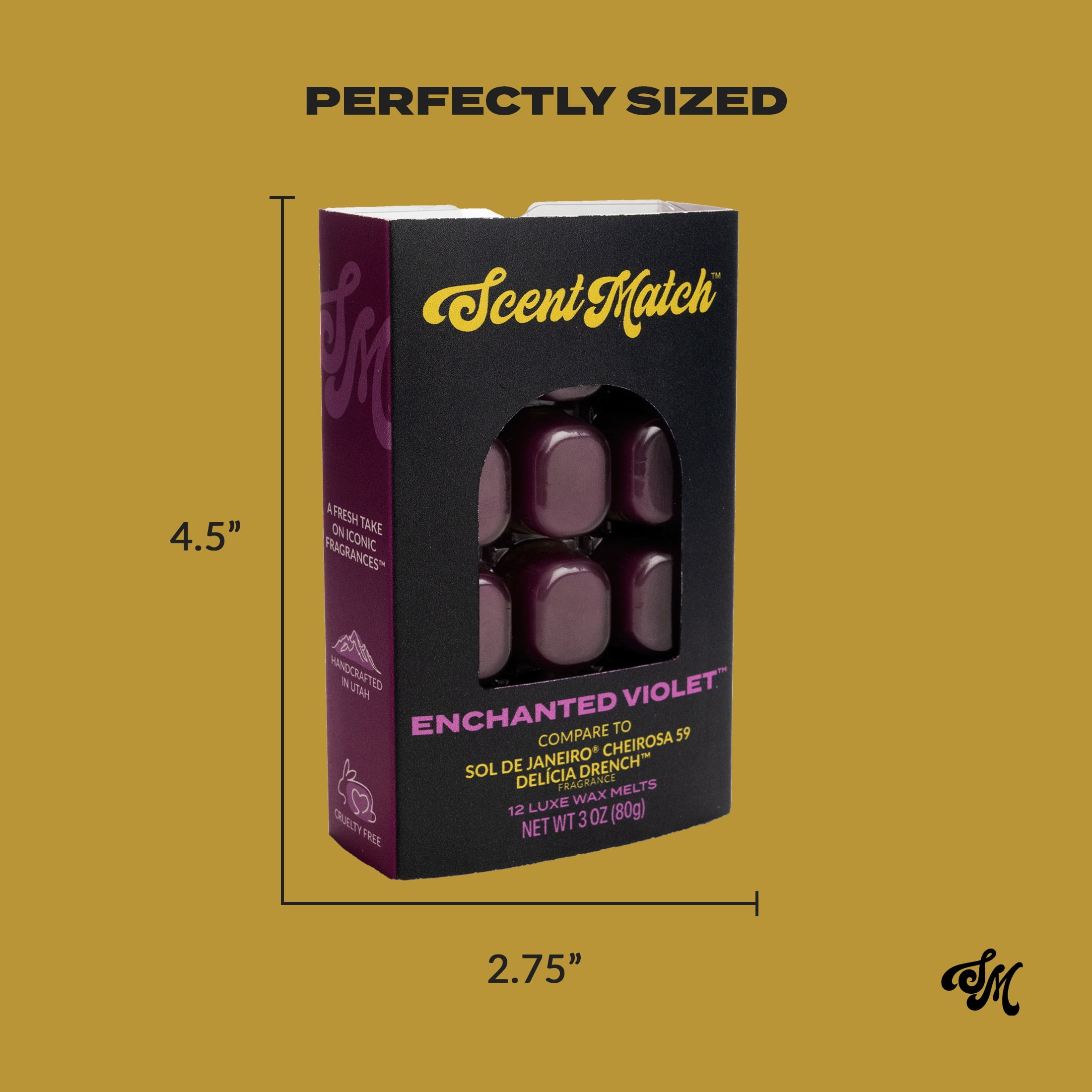 (3 pack) IllumiScents ScentMatch, 3 oz Wax Melts, Enchanted Violet (Compare to: Sol De Janeiro® Cheirosa 59™)