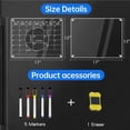 thumbnail image 3 of RyhamPaper Magnetic Acrylic Calendar for Fridge, 17''x12'' Clear Calendar Dry Erase Magnetic Board for Refrigerator with 5 Markers and 1 Eraser, Acrylic Magnetic Calendar for Fridge, 3 of 6