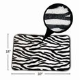 thumbnail image 5 of 3pcs Zebra Flannel Lid Toilet Cover & Pedestal Rug & Bathroom Mat Set (Zebra-stripe), 5 of 5