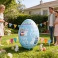 thumbnail image 6 of Giant Inflatable Easter Egg Decoration - Blue PVC Bunny Pattern Yard Art, Weatherproof Outdoor Lawn Ornament for Garden Patio Party, Reusable Spring Holiday Inflatable Decor for Kids, 6 of 6