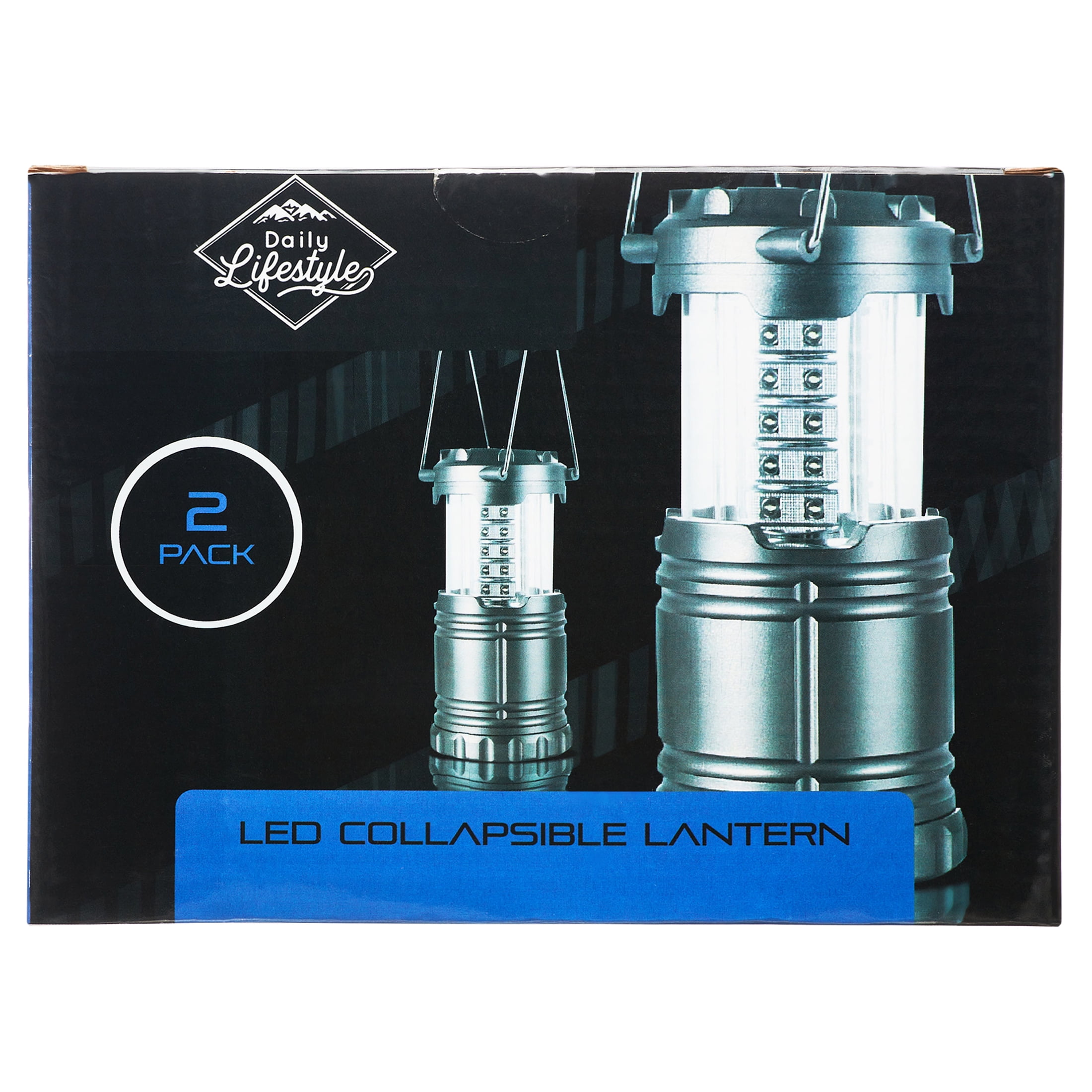 LED Outdoor Lantern with Carabiner Handle 2000lm - Hokoloite 2 Pack