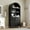 Black, variant on 63 in Tall Wood Arched Bookcase, 5-Tier Arched Bookcase with Doors, Modern Farmhouse Bookshelf, Pantry Display Cabinet for Living Room