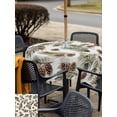 thumbnail image 4 of Outdoor Tablecloth with Umbrella Hole and Zipper, Sage Green Christmas Square Table Cloth 60x60 Inch Waterproof Tablecloth, Xmas Botanical Pine Cones Picnic Table Cover for Patio Camping, 4 of 7