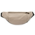 thumbnail image 5 of Beige Leather Fanny Pack - Mens Waist Belt Bag - Womens Purse Hip Pouch Traveler, 5 of 5