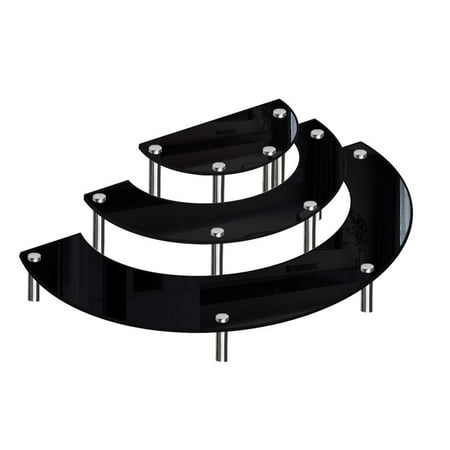 3 Tier Acrylic Half Moon Dessert Cupcake Display Stands for Collection Figures, Tabletop Retail ...