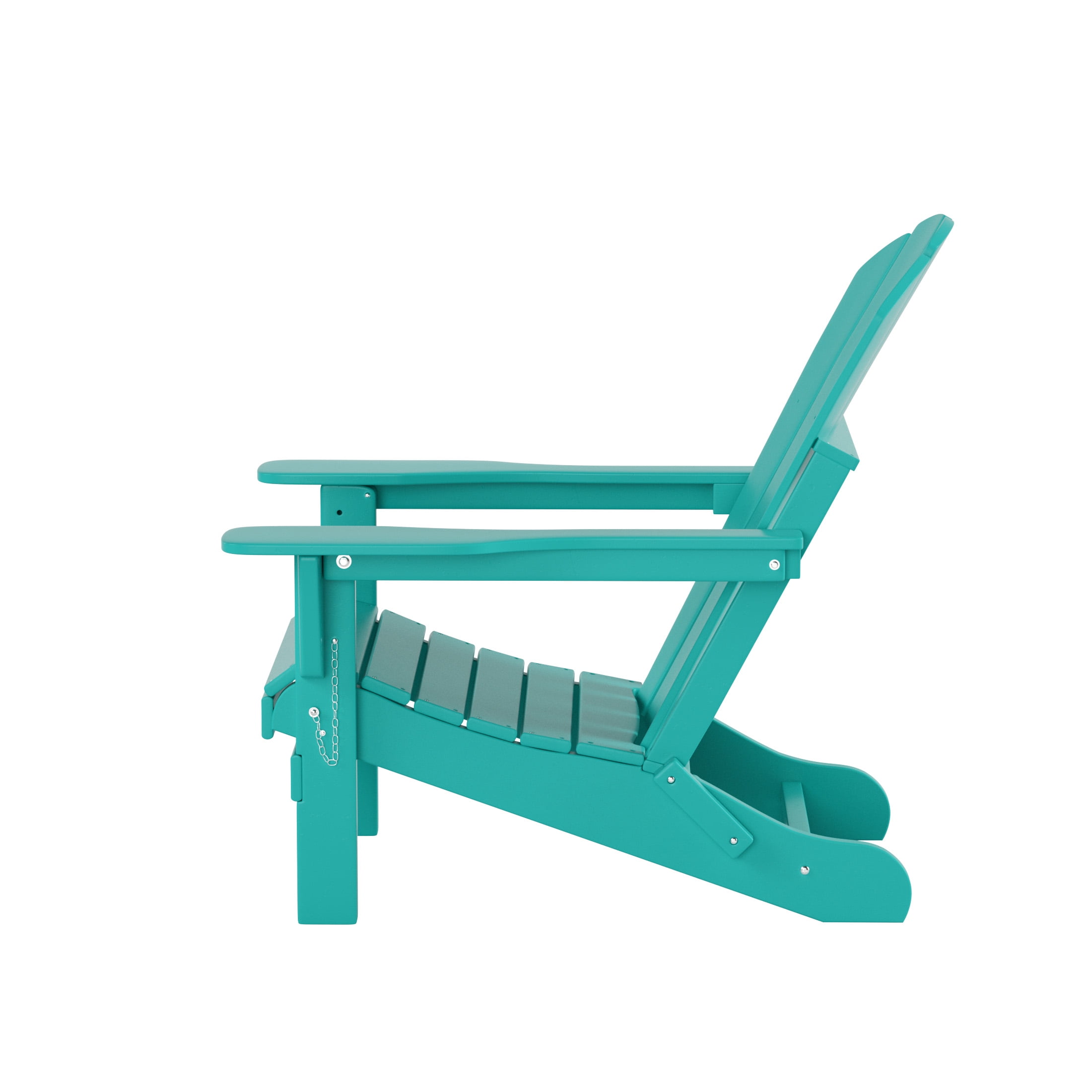 Westin Outdoor Patio Folding Adirondack Chair HDPE Plastic, Turquoise