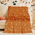 thumbnail image 6 of YIKA Halloween Decoration Fall Harvesting Pumpkin Blanket Orange Yellow Cream Autumned Color Print Thanksgiving Throw Blanket Lightweight Warm Soft Blanket Halloween Ornaments, 6 of 6