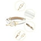 thumbnail image 2 of Cinturones delgados de alta cintura para mujeres con hebilla de metal ajustable, blanco, hebilla doble redonda 22"-39"*3/8"(L*W), 2 of 5