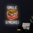 thumbnail image 3 of Handmadetneonsign Smile S'more Neon Sign, Marshmallow S'more Wall Art Decor, S'more Food Wall Decor, 3 of 5