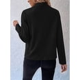 thumbnail image 6 of Women'S Faux Suede Jackets Fashion Fall Clothes Long Sleeve Open Front Cropped Coat Outwear Black S, 6 of 9