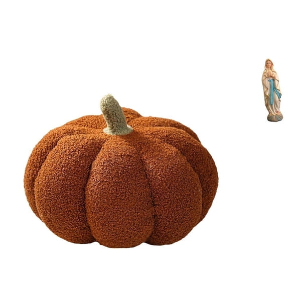 Figura Decorativa De Calabaza De Peluche Y Virgen María Lutero, Cojín De Sofá, Escultura De Resina Bendita Para Decoración De Dormitorio Y Oficina