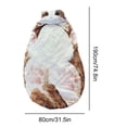 thumbnail image 6 of YIFAEUX Adults Plush Envelope Sleeping Bag Cat Frog Shark Snake Rabbit Slumber Bag Home Travel Cold Weather Men Women Plush Animal Nap Mat, 6 of 7
