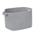 thumbnail image 1 of Lipstore Woven Basket Cotton Rope Dirty Clothes Hamper for Shelves Homeoffice Laundry Gray, 1 of 8